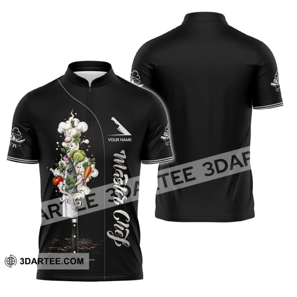 Unisex Shirt - Custom Master Chef Shirt - Zipper Polo Shirt / S - T-shirt