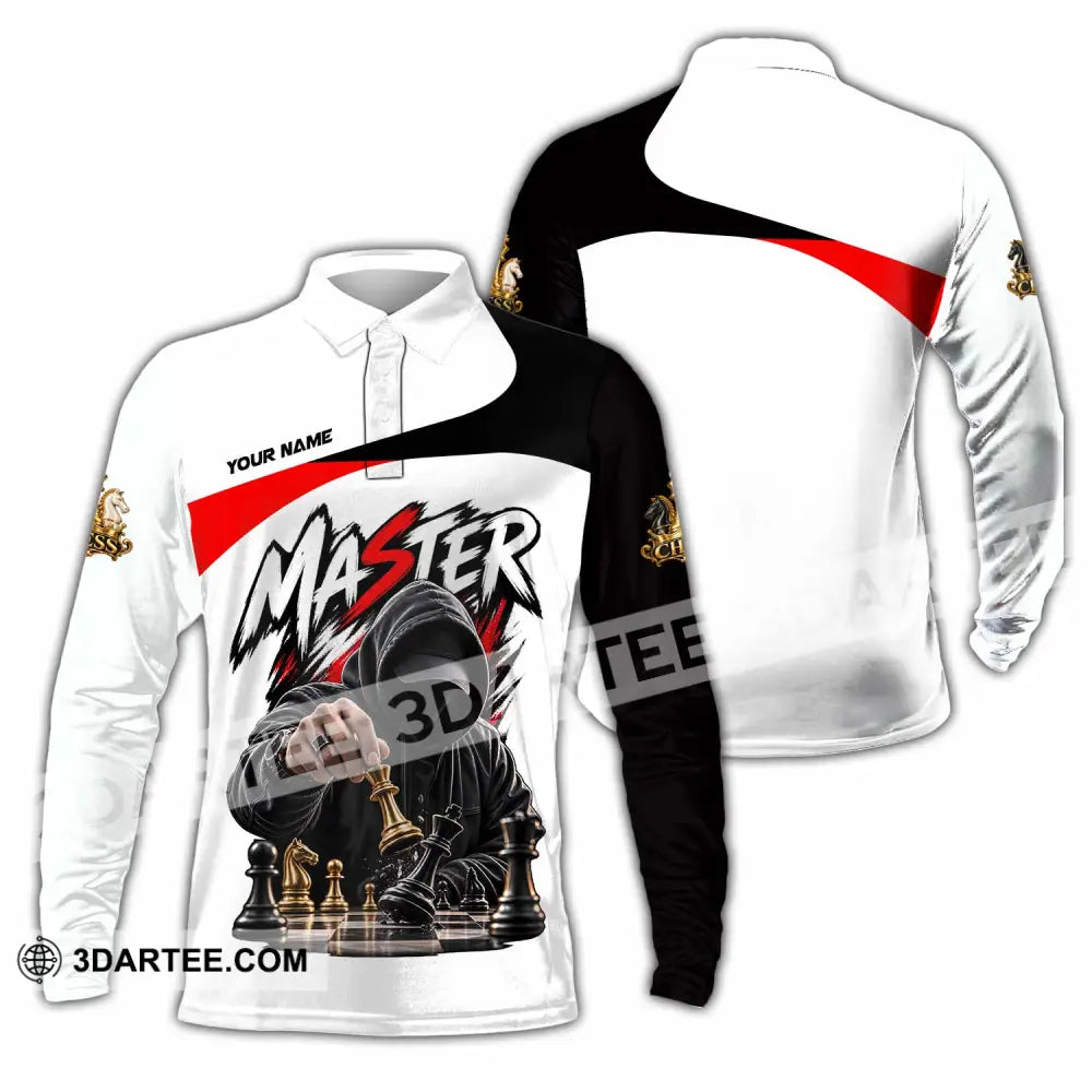 Unisex Shirt - Custom Master Chess Shirt - Long Sleeve Polo / S - T-shirt
