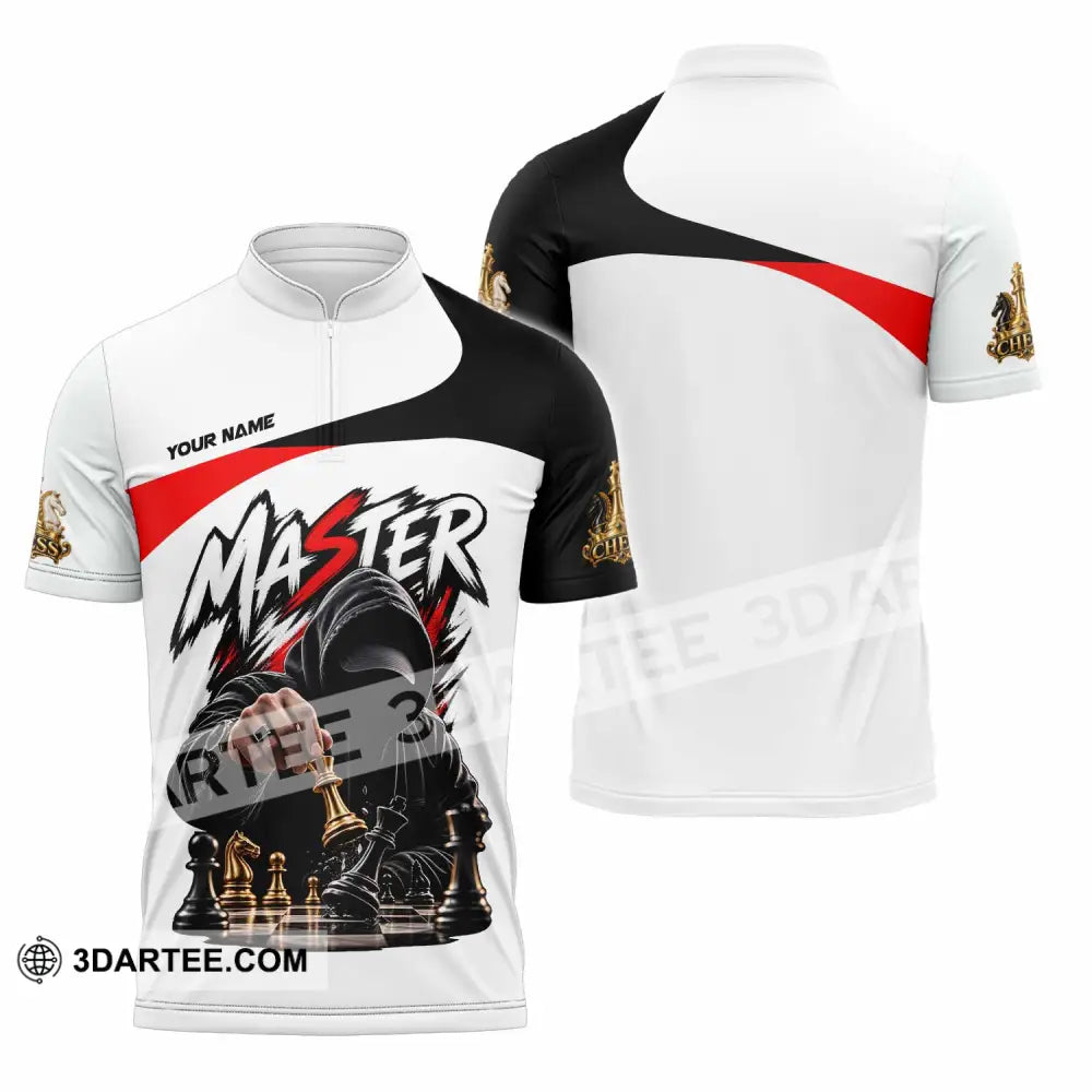 Unisex Shirt - Custom Master Chess Shirt - Zipper Polo Shirt / S - T-shirt