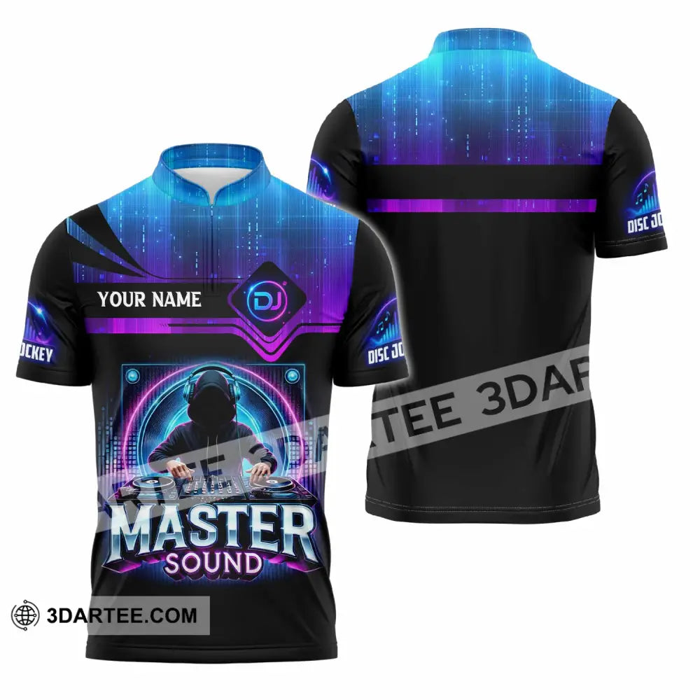 Unisex Shirt - Custom Master Sound 3D Shirt Zipper Polo Shirt / S T-shirt