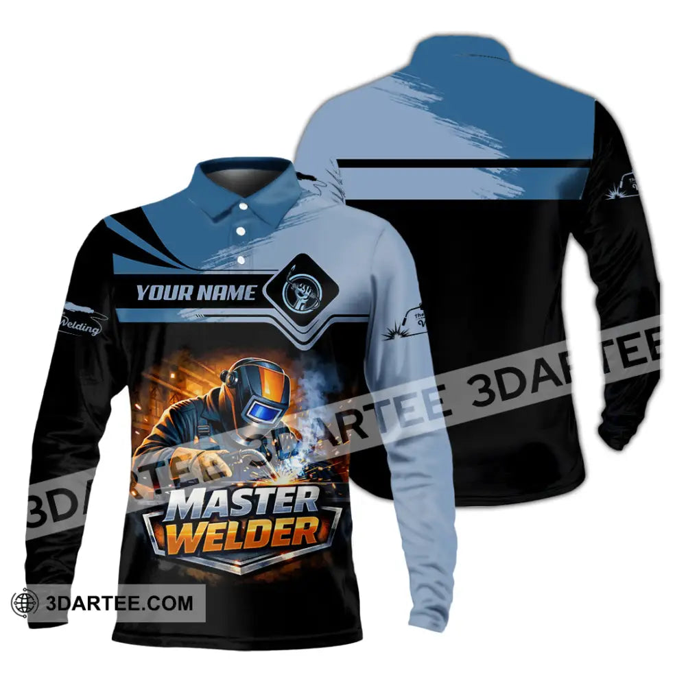 Unisex Shirt - Custom Master Welder Shirt - Long Sleeve Polo / S - T-shirt
