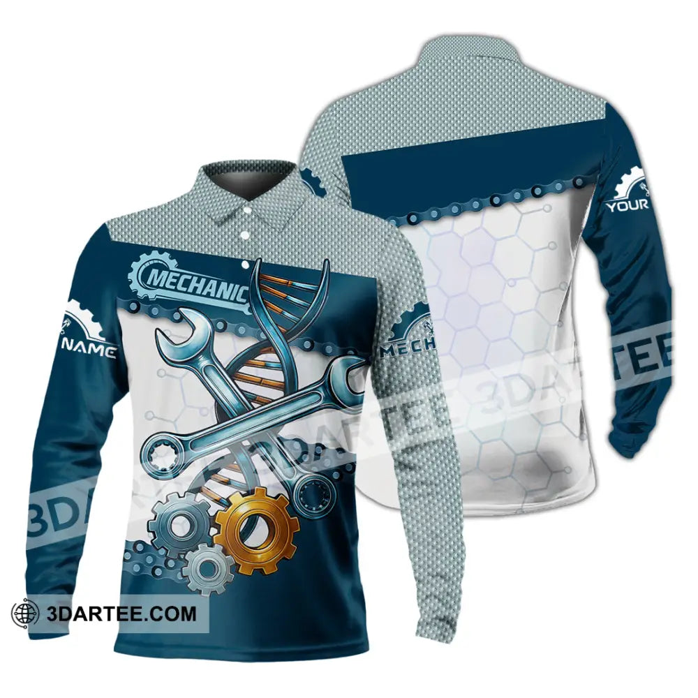 Unisex Shirt - Custom Mechanic Shirt - Long Sleeve Polo / S - T-shirt
