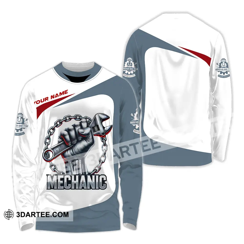 Unisex Shirt - Custom Mechanic Shirt Long Sleeve Shirt / S T-shirt