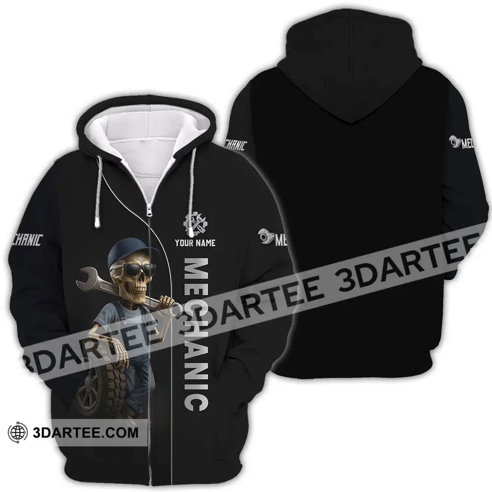 Unisex Shirt Custom Mechanic Shirt Zipper Hoodie / S T shirt