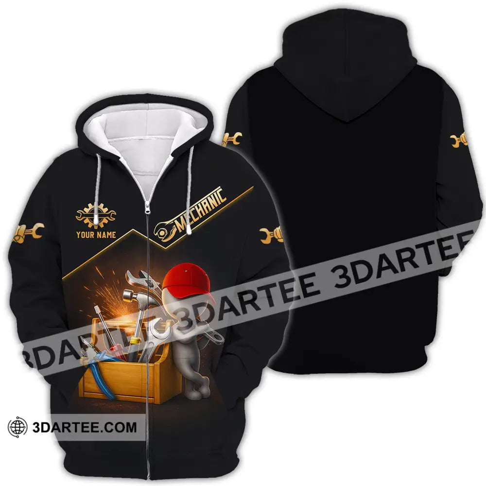 Unisex Shirt Custom Mechanic Shirt Zipper Hoodie / S T shirt