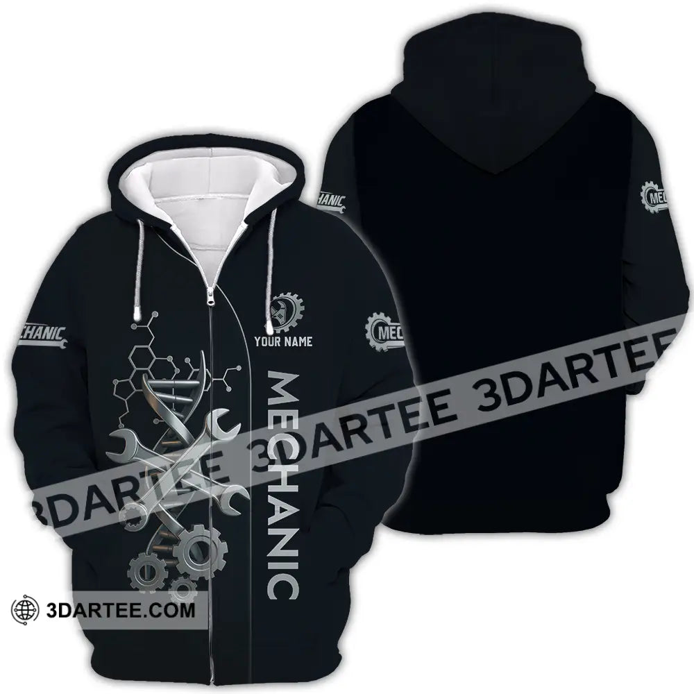 Unisex Shirt Custom Mechanic Shirt Zipper Hoodie / S T shirt