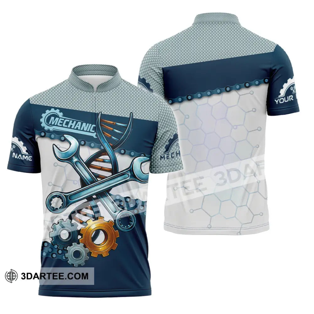 Unisex Shirt - Custom Mechanic Shirt - Zipper Polo Shirt / S - T-shirt