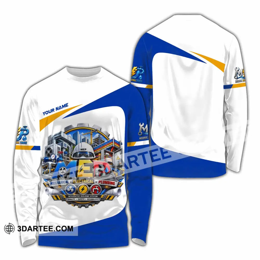 Unisex Shirt - Custom Mechanical Electrical Plumbing Shirt - Long Sleeve Shirt / S - T-shirt