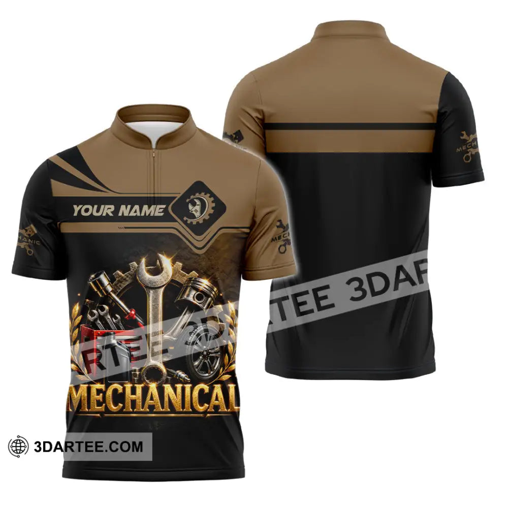 Unisex Shirt - Custom Mechanical Shirt - Zipper Polo Shirt / S - T-shirt
