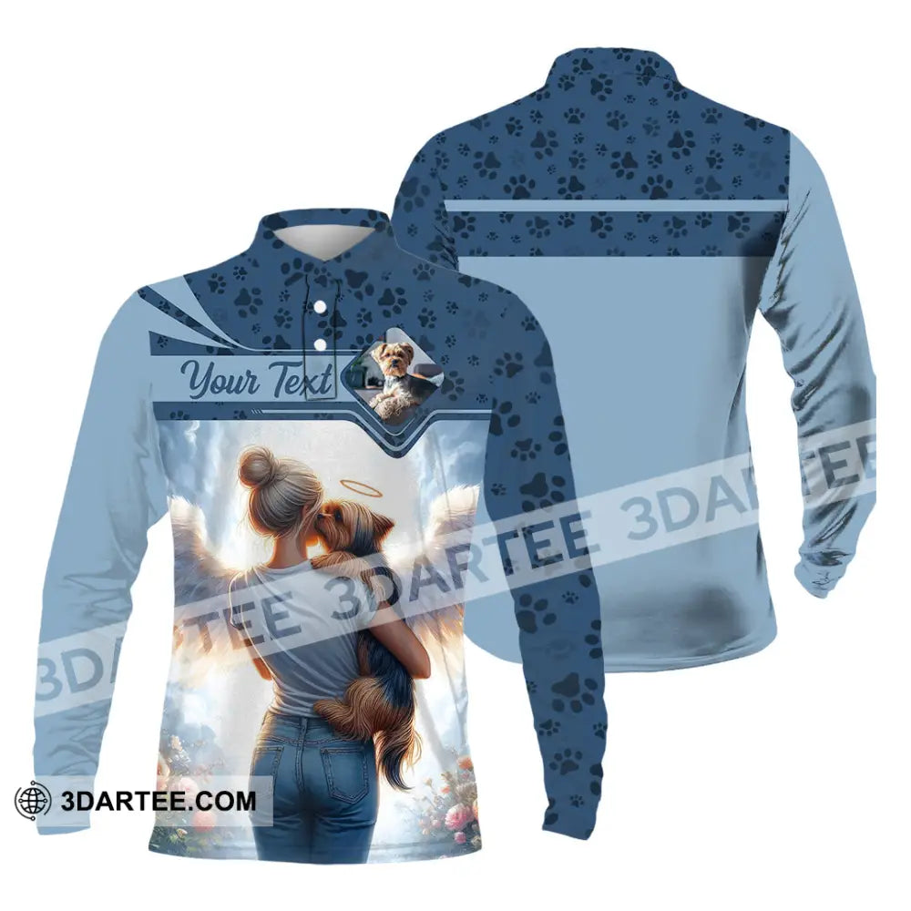 Unisex Shirt - Custom Memorial Pet Lover Shirt Long Sleeve Polo / S T-shirt