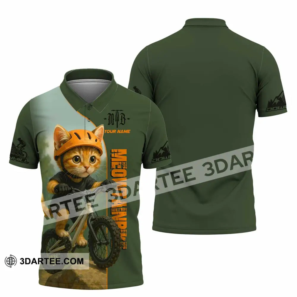 Unisex Shirt - Custom Meowtain Bike Shirt Polo Shirt / S T-shirt