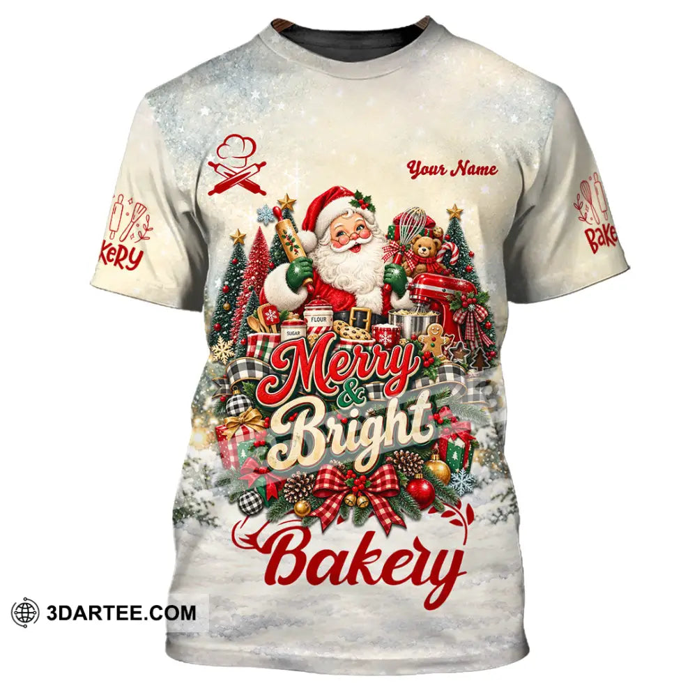 Unisex Shirt - Custom Merry Bright Bakery Shirt - T-Shirt / S - T-shirt