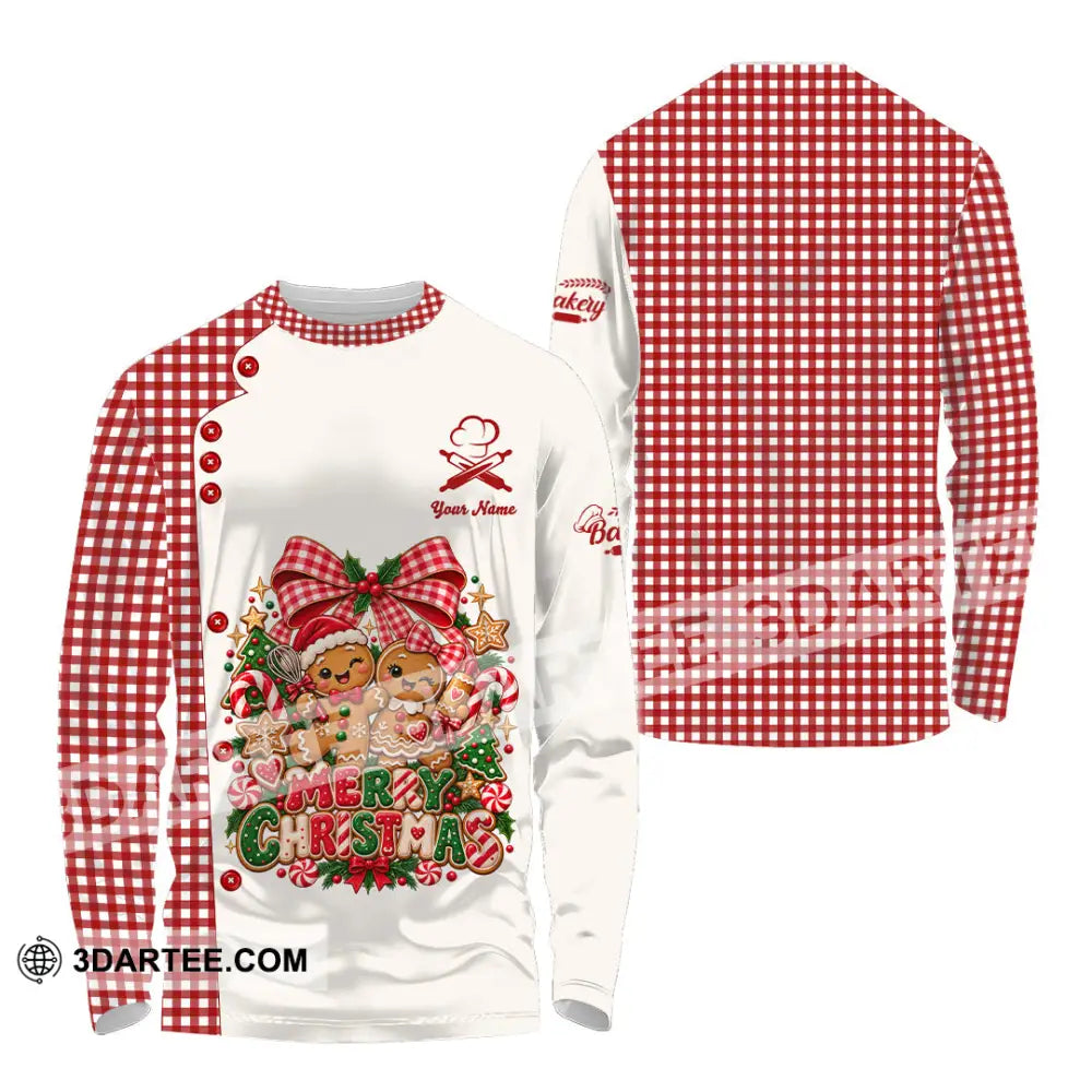 Unisex Shirt - Custom Merry Christmas Shirt - Long Sleeve Shirt / S - T-shirt