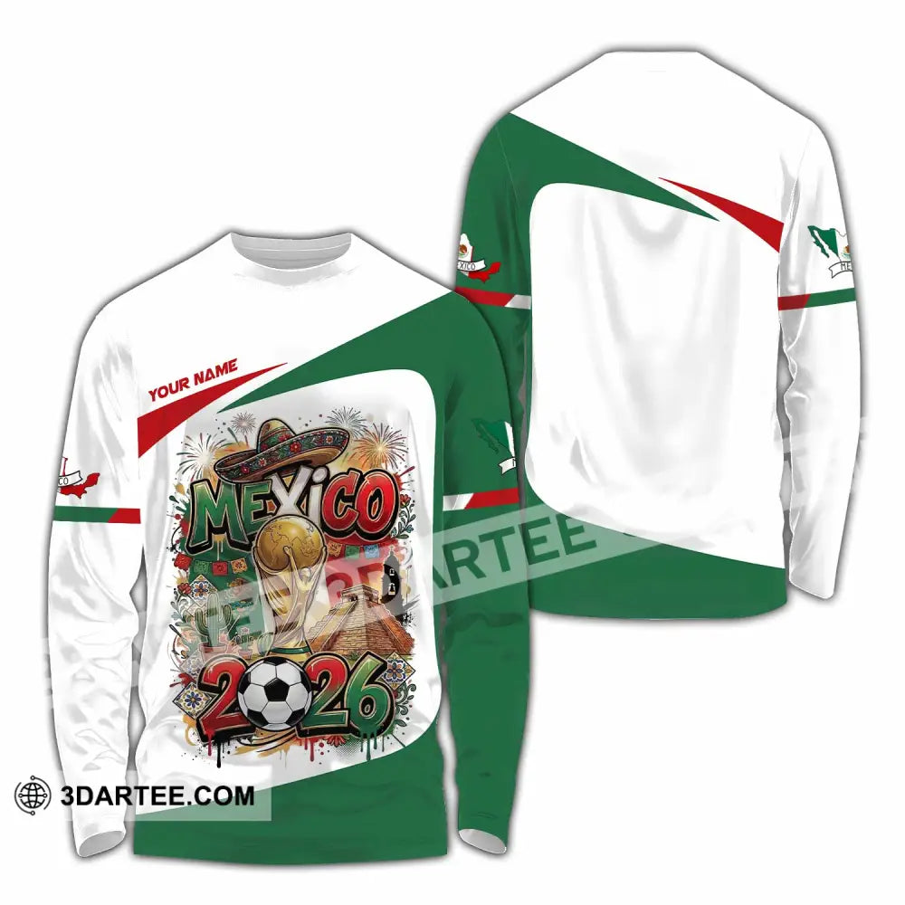 Unisex Shirt - Custom Mexico World Cup 2026 3D Shirt Long Sleeve Shirt / S T-shirt