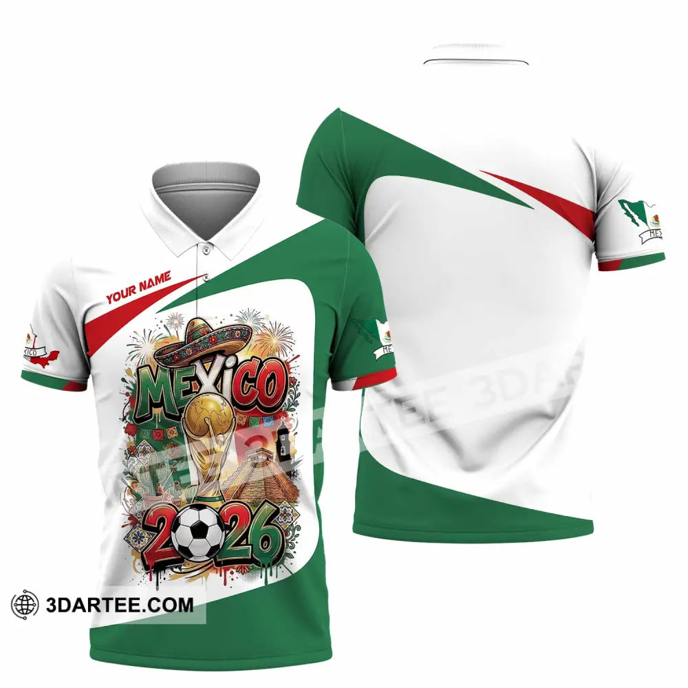 Unisex Shirt - Custom Mexico World Cup 2026 3D Shirt Polo Shirt / S T-shirt