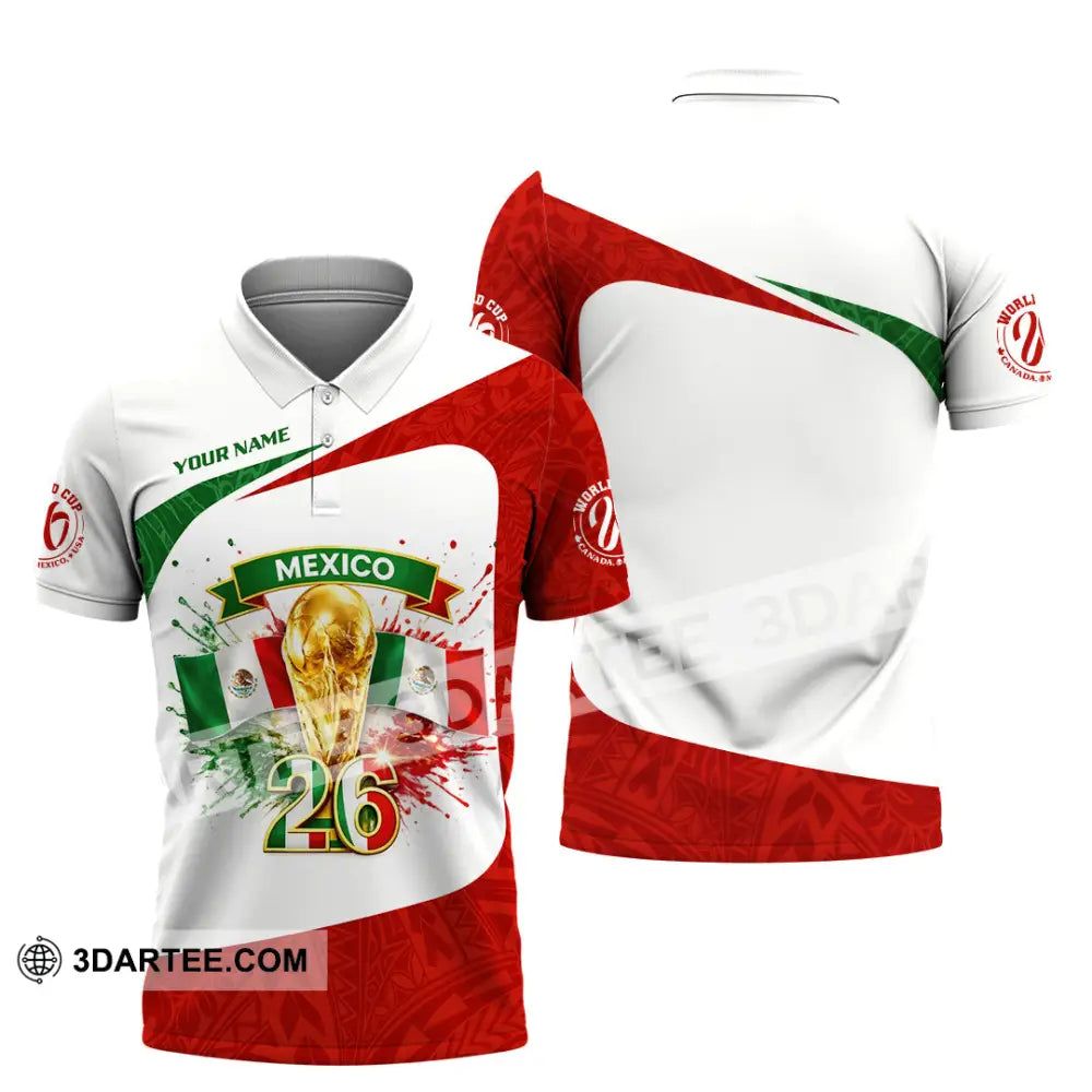Unisex Shirt - Custom Mexico Fifa World Cup 2026 3D Shirt Polo Shirt / S T-shirt