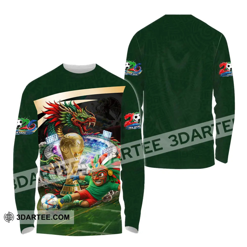 Unisex Shirt - Custom Mexico FIFA World Cup 2026 3D Shirt Long Sleeve Shirt / S T-shirt