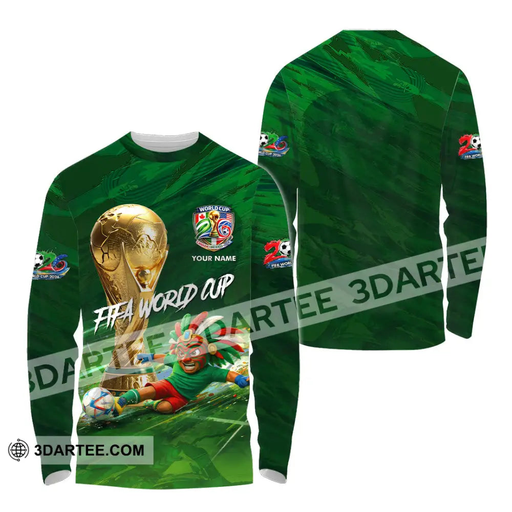 Unisex Shirt - Custom Mexico FIFA World Cup 2026 3D Shirt Long Sleeve Shirt / S T-shirt