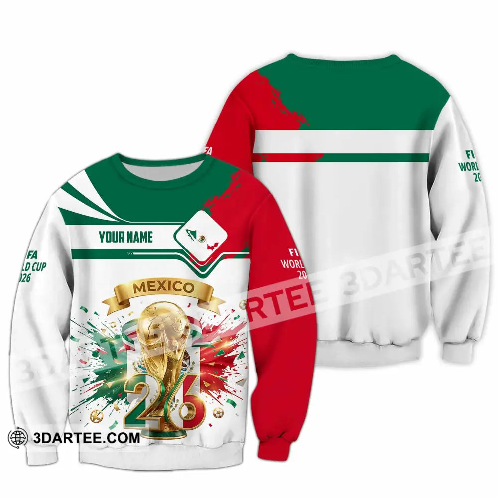 Unisex Shirt - Custom Mexico FIFA World Cup 2026 3D Shirt Long Sleeve / S T-shirt