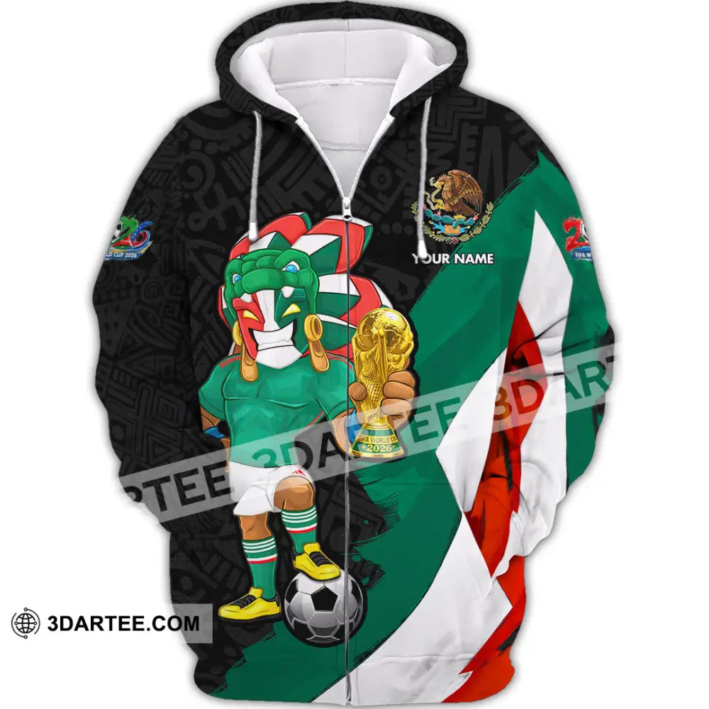 Unisex Shirt - Custom Mexico FIFA World Cup 2026 3D Shirt Zipper Hoodie / S T-shirt