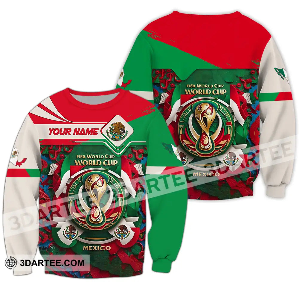 Unisex Shirt - Custom Mexico Fifa Club World Cup 2026 3D Shirt Long Sleeve / S T-shirt