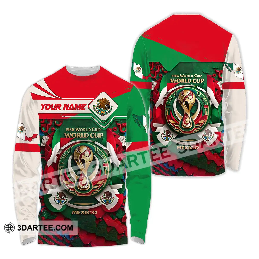 Unisex Shirt - Custom Mexico Fifa Club World Cup 2026 3D Shirt Long Sleeve Shirt / S T-shirt
