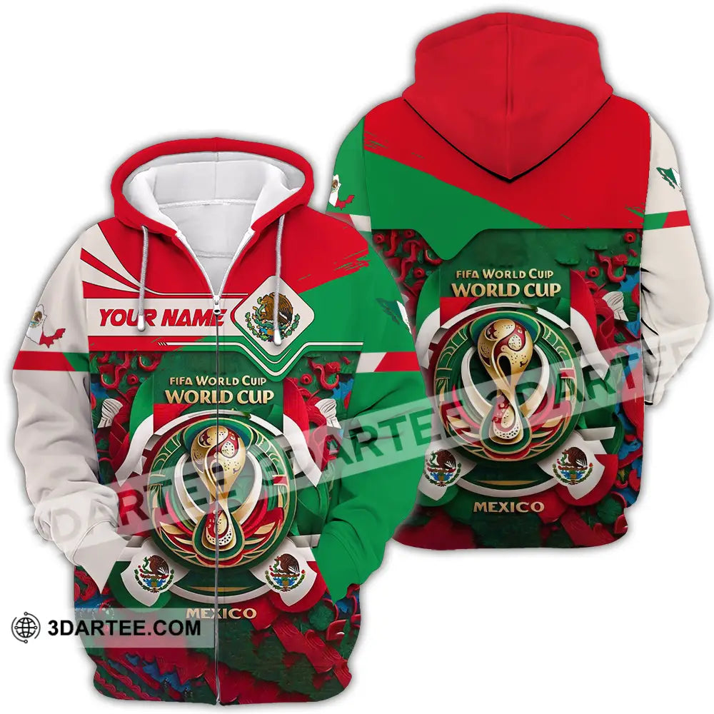 Unisex Shirt - Custom Mexico Fifa Club World Cup 2026 3D Shirt Zipper Hoodie / S T-shirt