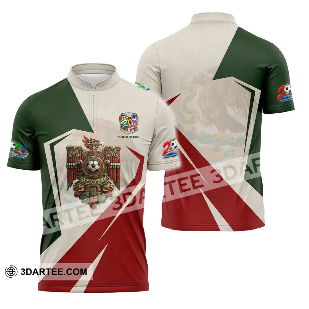 Unisex Shirt - Custom Mexico FIFA World Cup 2026 Shirt Zipper Polo Shirt / S T-shirt