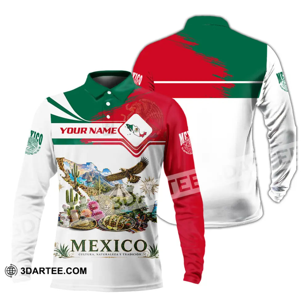 Unisex Shirt - Custom Mexico Shirt - Long Sleeve Polo / S - T-shirt