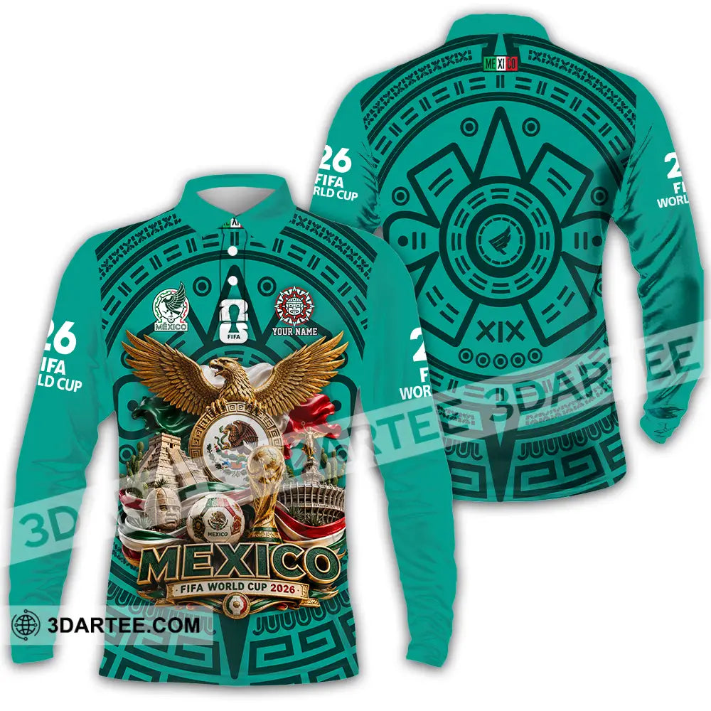Unisex Shirt - Custom Mexico World Cup 2026 Shirt - Long Sleeve Polo / S - T-shirt