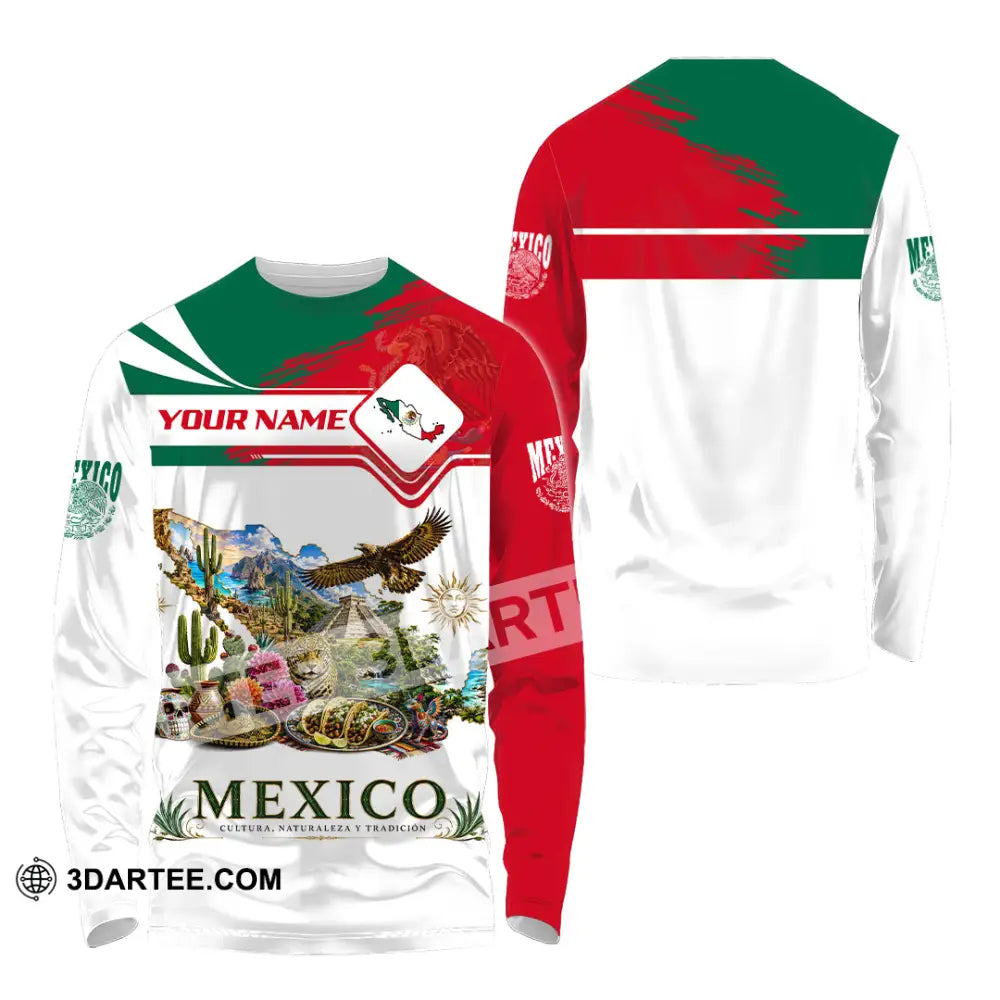 Unisex Shirt - Custom Mexico Shirt - Long Sleeve Shirt / S - T-shirt