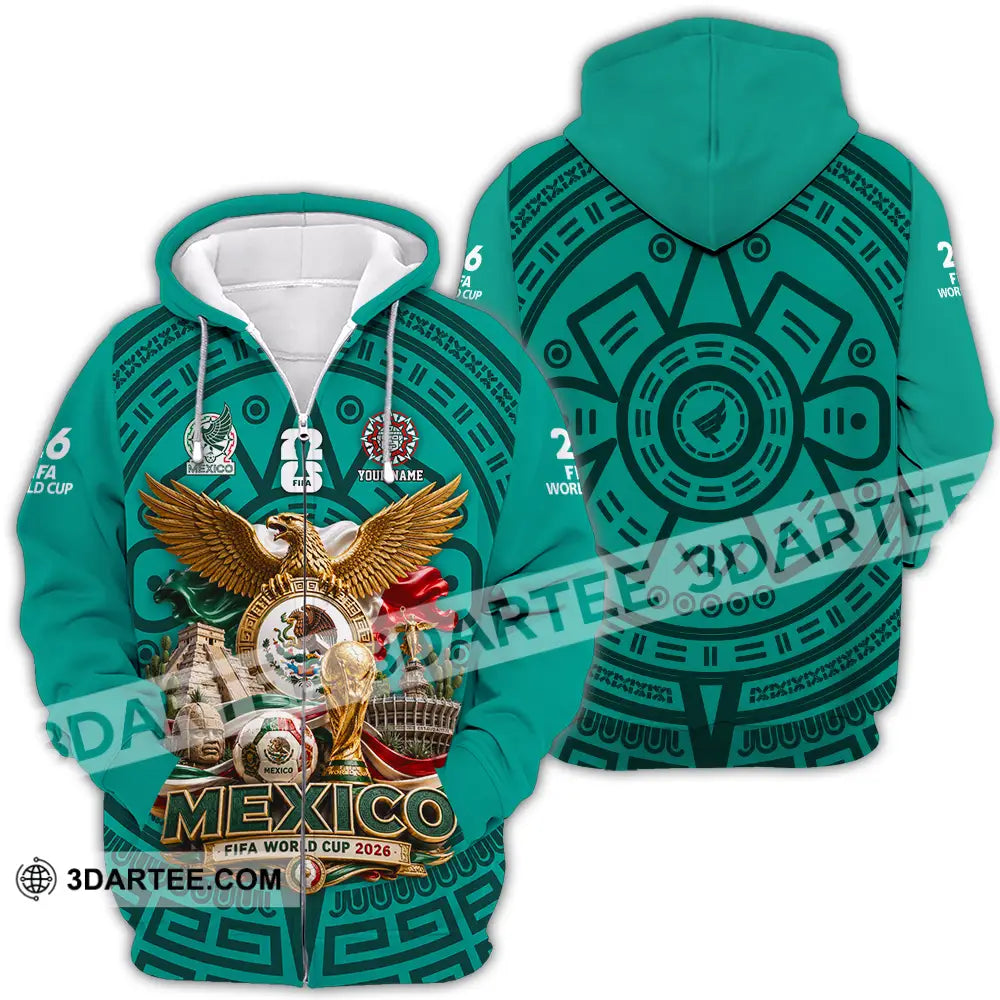 Unisex Shirt - Custom Mexico World Cup 2026 Shirt - Zipper Hoodie / S - T-shirt