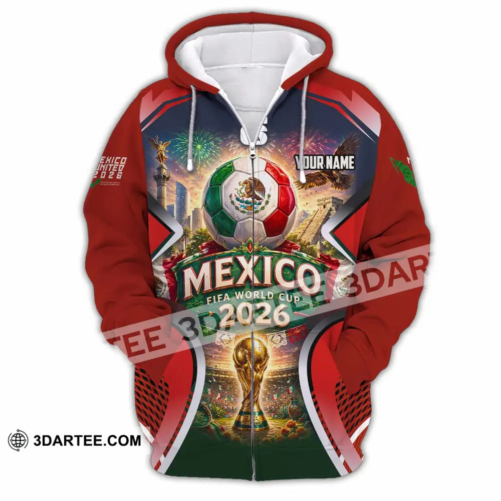 Unisex Shirt - Custom Mexico World Cup 2026 Shirt - Zipper Hoodie / S - T-shirt