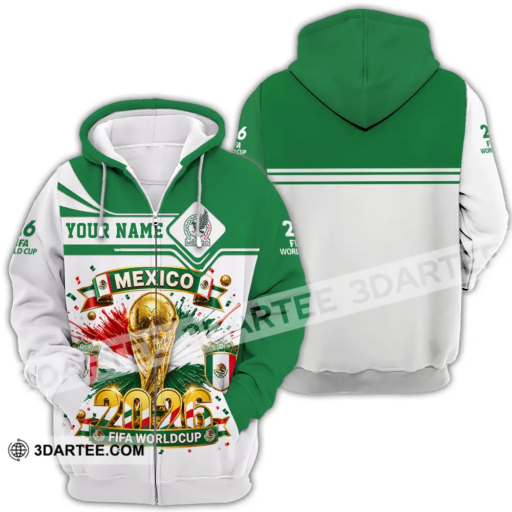 Unisex Shirt - Custom Mexico World Cup 2026 Shirt - Zipper Hoodie / S - T-shirt