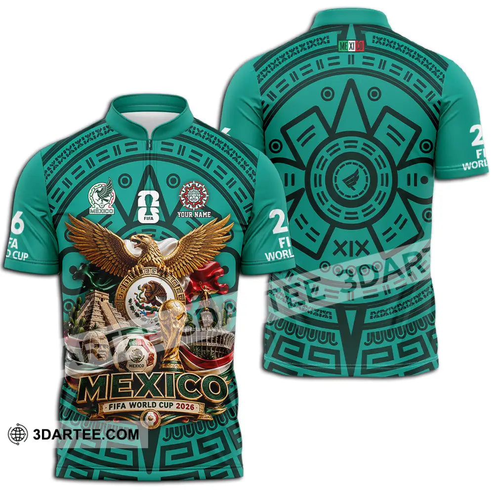Unisex Shirt - Custom Mexico World Cup 2026 Shirt - Zipper Polo Shirt / S - T-shirt