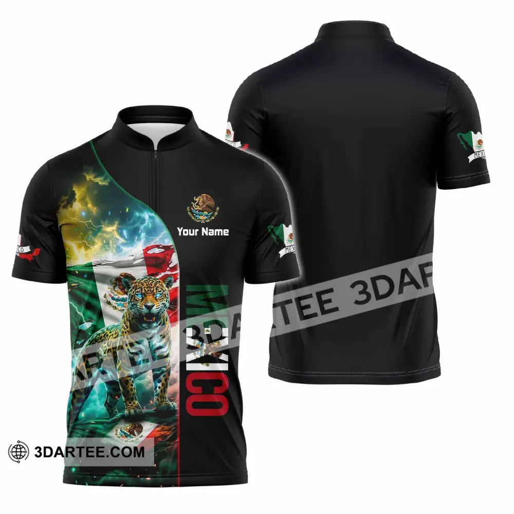 Unisex Shirt - Custom Mexico Shirt - Zipper Polo Shirt / S - T-shirt