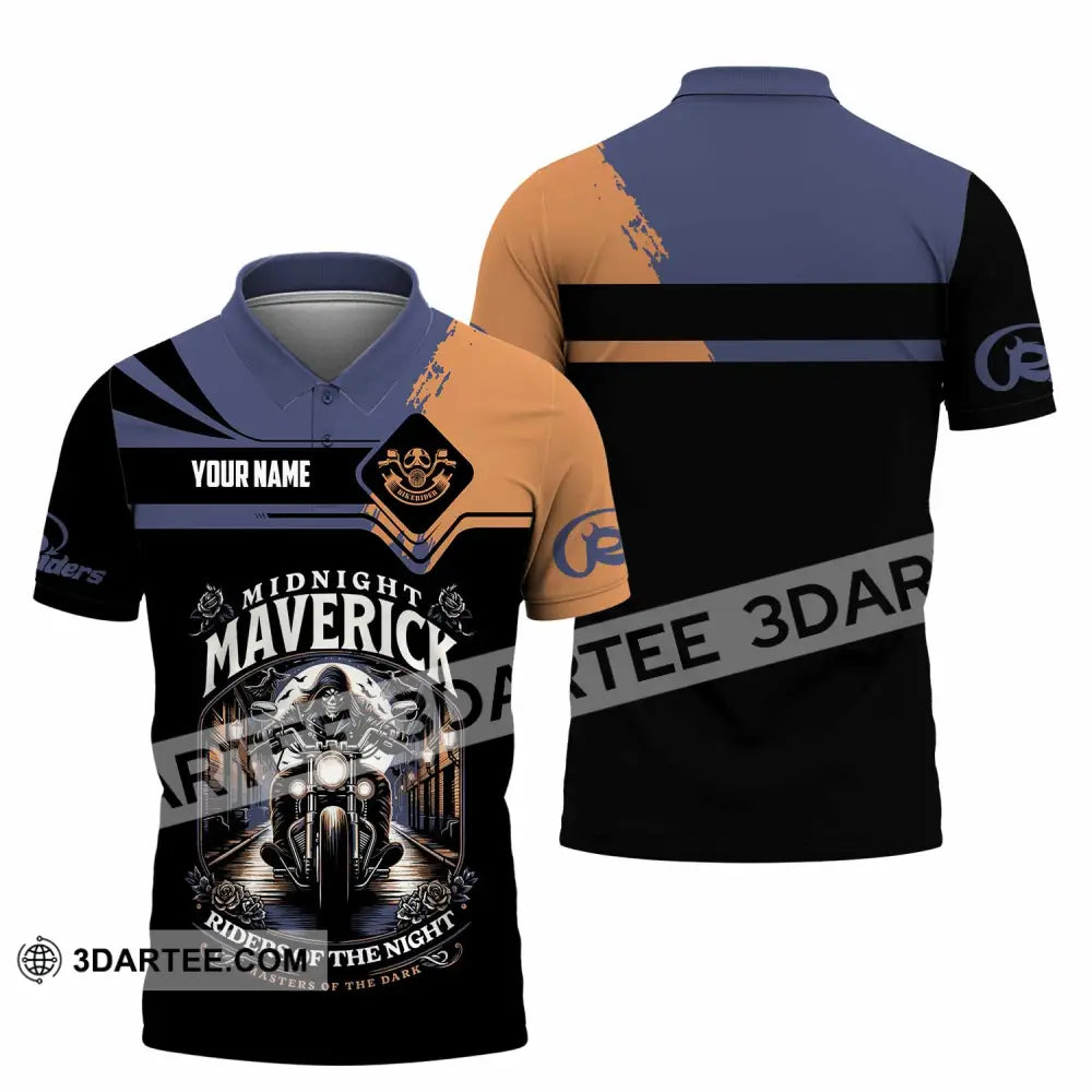 Unisex Shirt - Custom Midnight Maverick Riders Of The Night Shirt Polo Shirt / S T-shirt