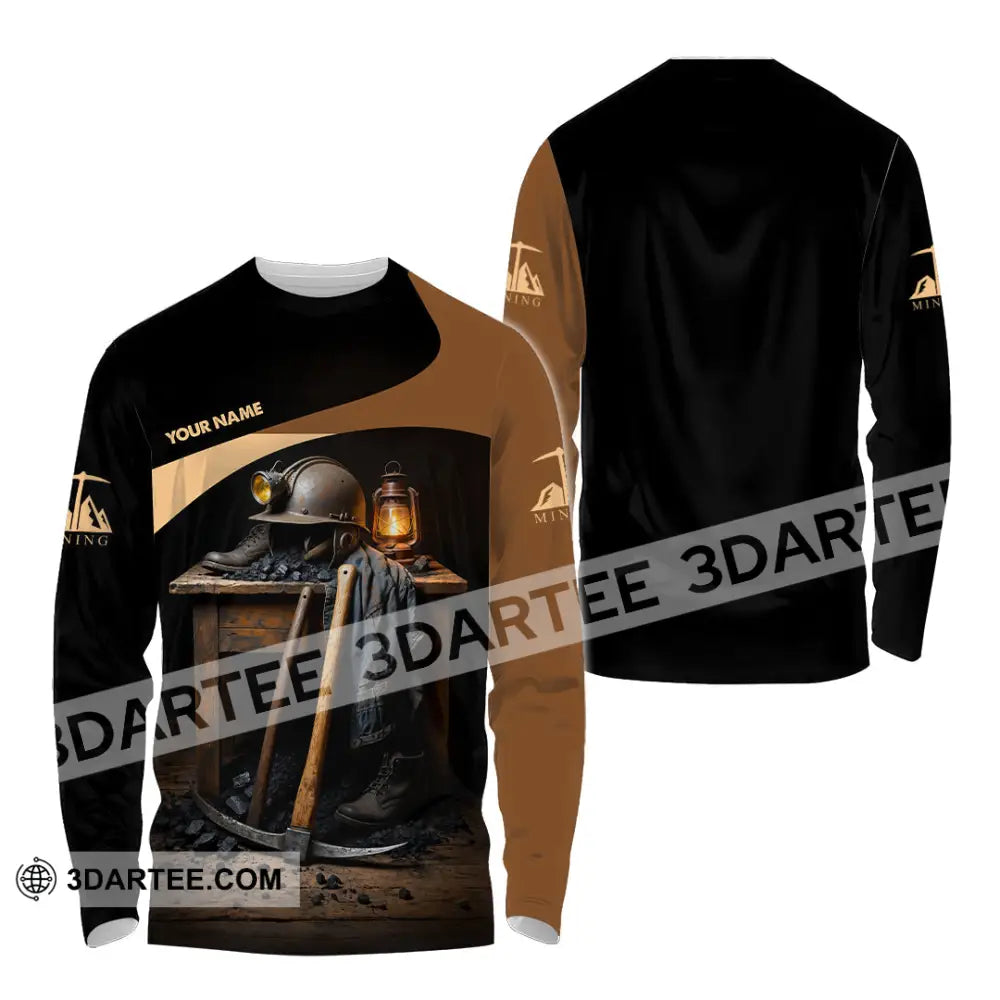 Unisex Shirt - Custom Mining Shirt - Long Sleeve Shirt / S - T-shirt