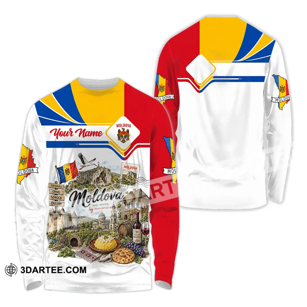 Unisex Shirt - Custom Moldova Shirt - Long Sleeve Shirt / S - T-shirt