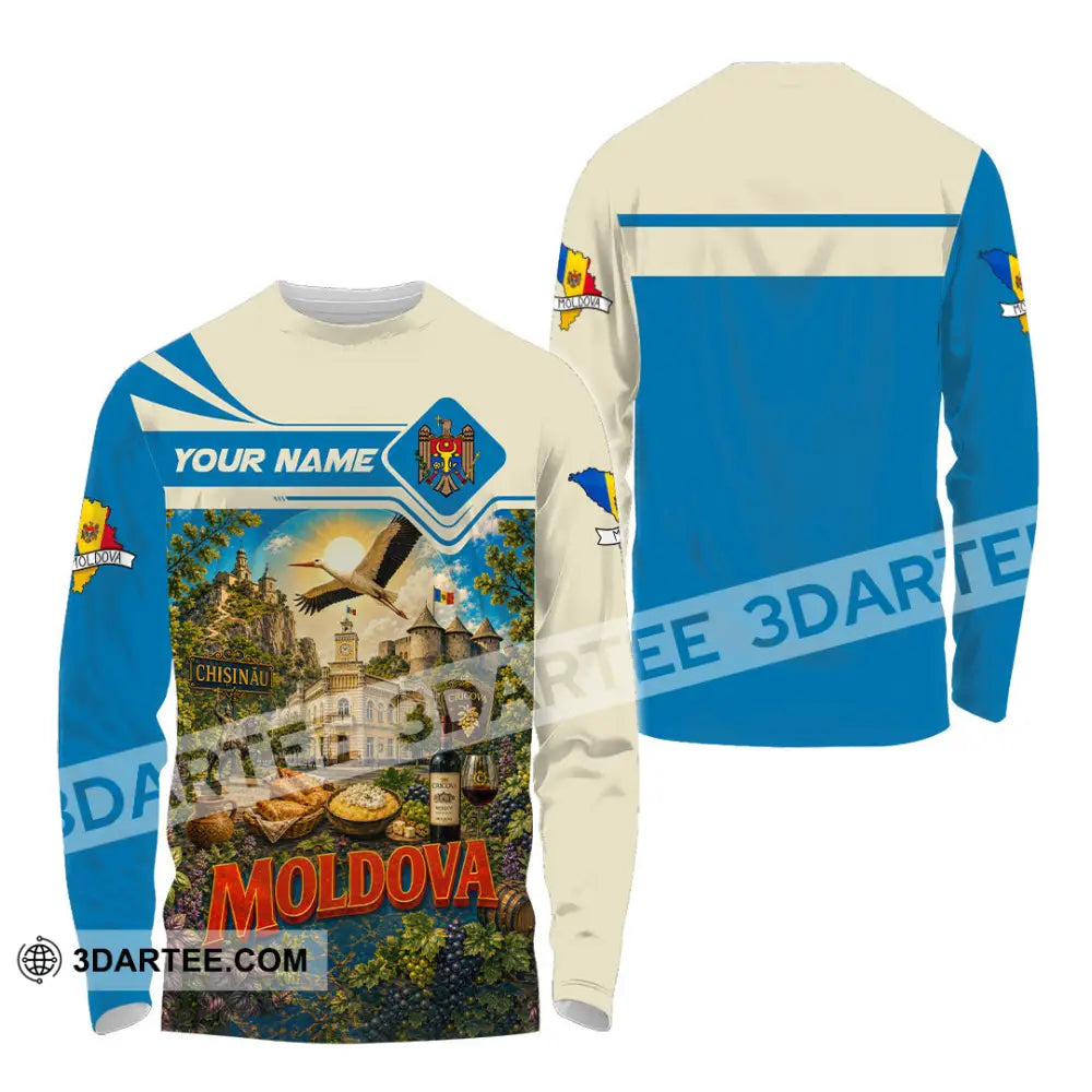Unisex Shirt - Custom Moldova Shirt - Long Sleeve Shirt / S - T-shirt