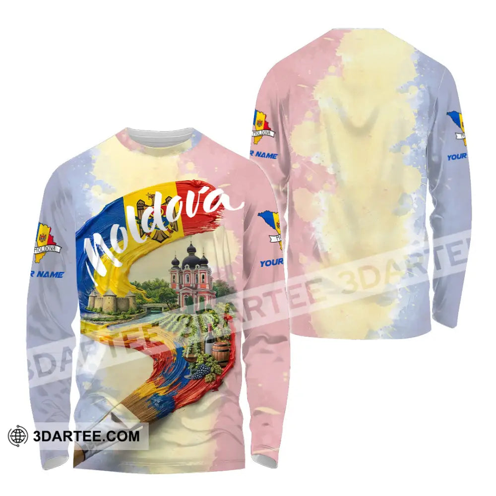 Unisex Shirt - Custom Moldova Shirt - Long Sleeve Shirt / S - T-shirt