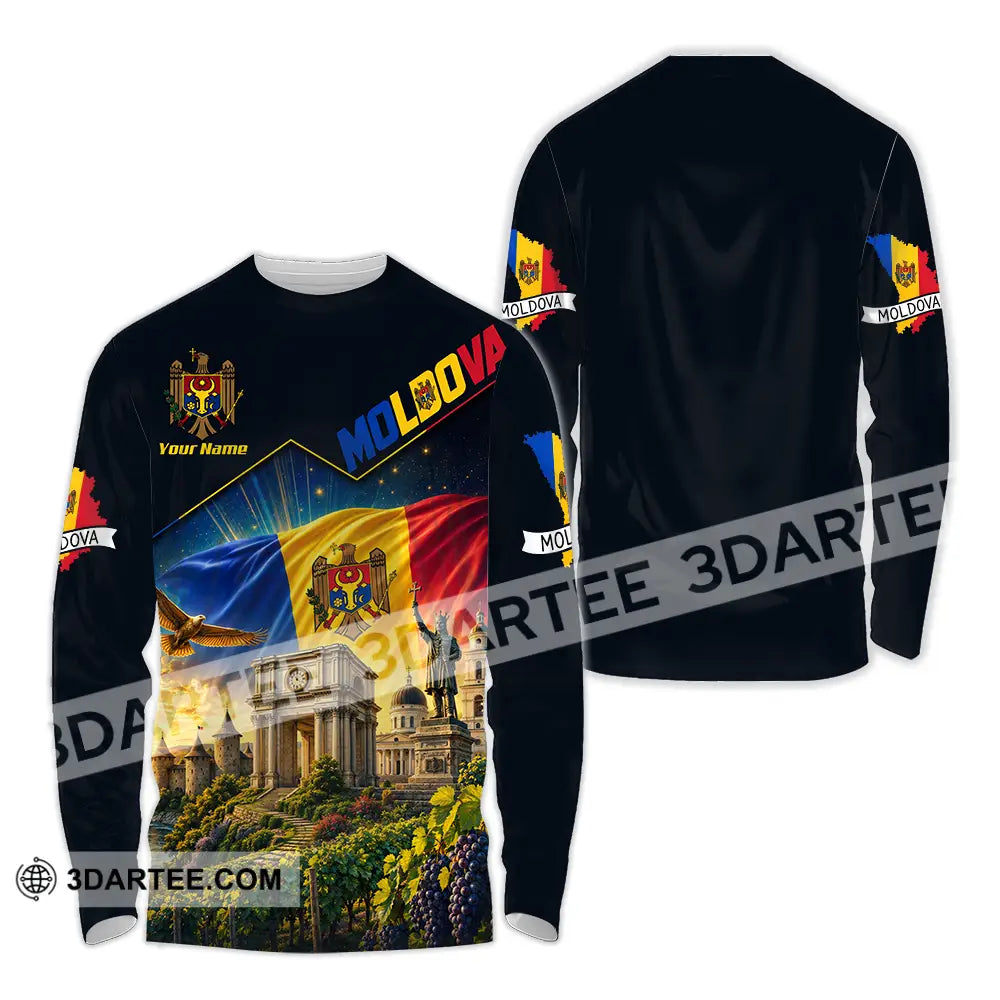 Unisex Shirt - Custom Moldova Shirt - Long Sleeve Shirt / S - T-shirt