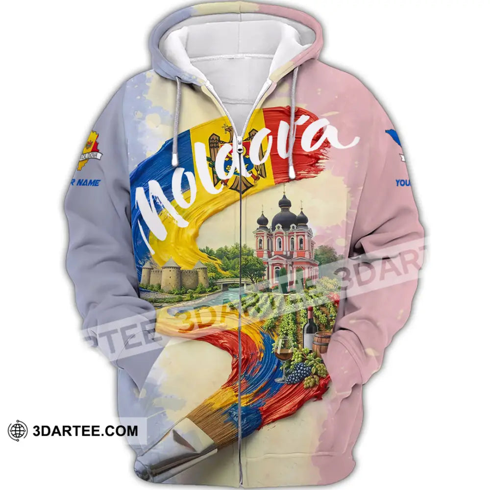 Unisex Shirt - Custom Moldova Shirt - Zipper Hoodie / S - T-shirt