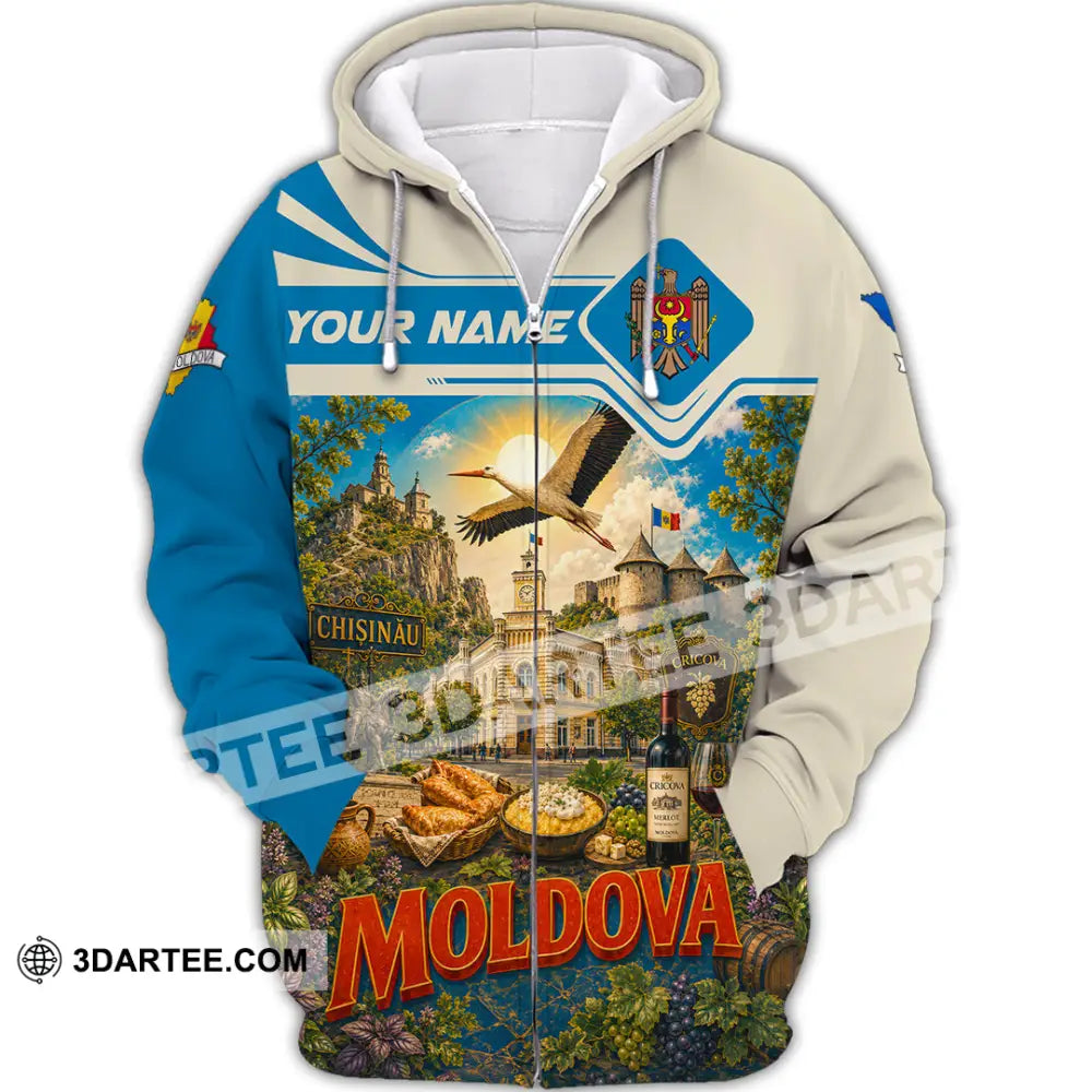 Unisex Shirt - Custom Moldova Shirt - Zipper Hoodie / S - T-shirt