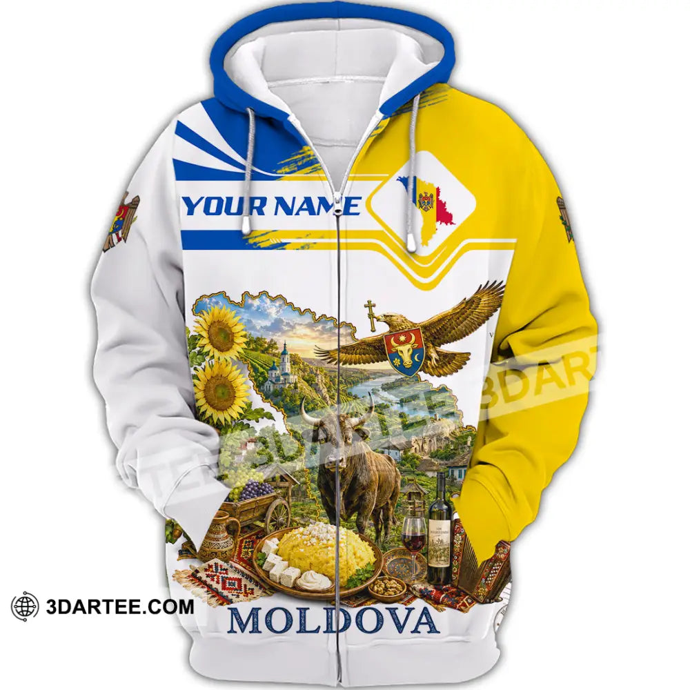 Unisex Shirt - Custom Moldova Shirt - Zipper Hoodie / S - T-shirt