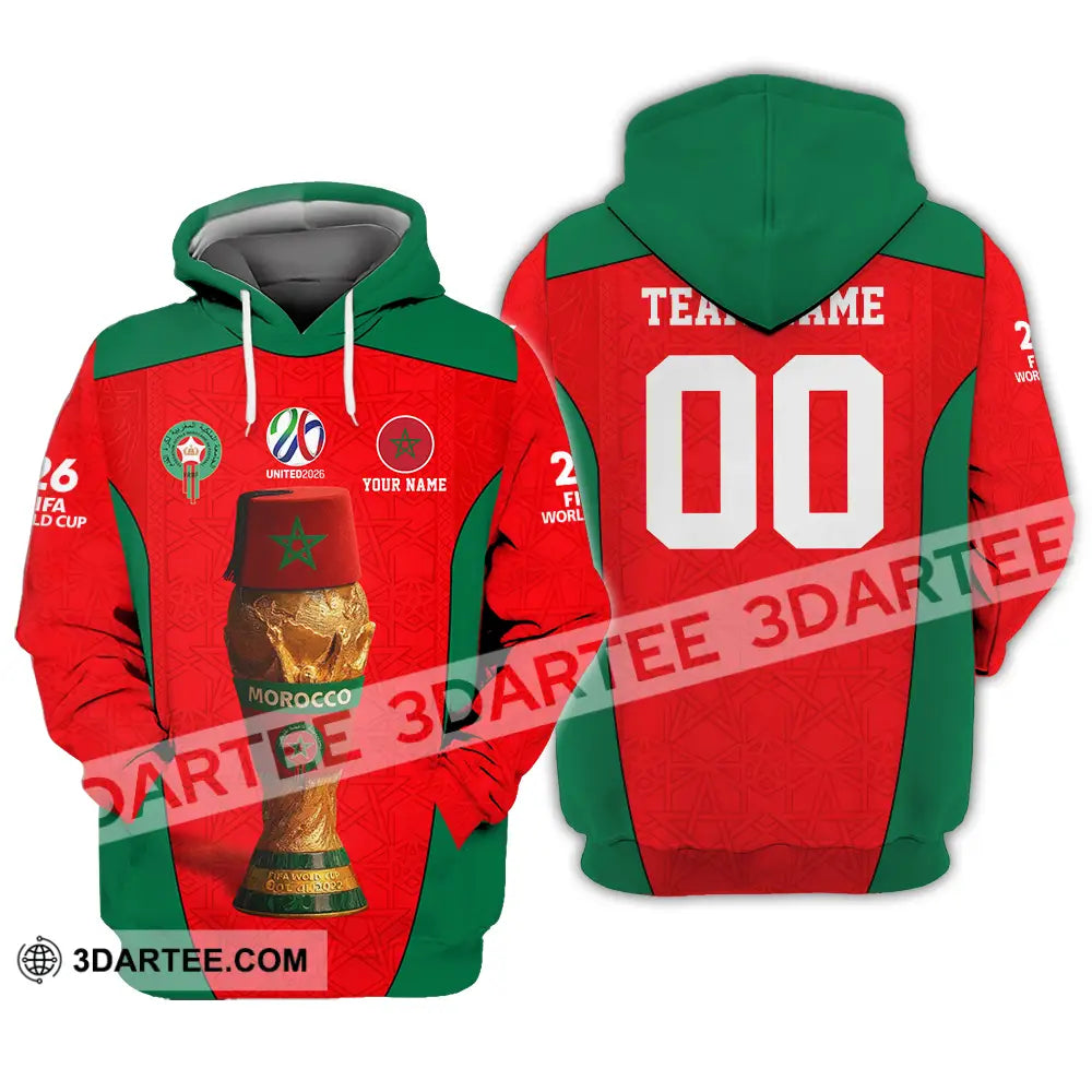 Unisex Shirt - Custom Morocco World Cup 2026 3D Shirt - Hoodie / S - T-shirt