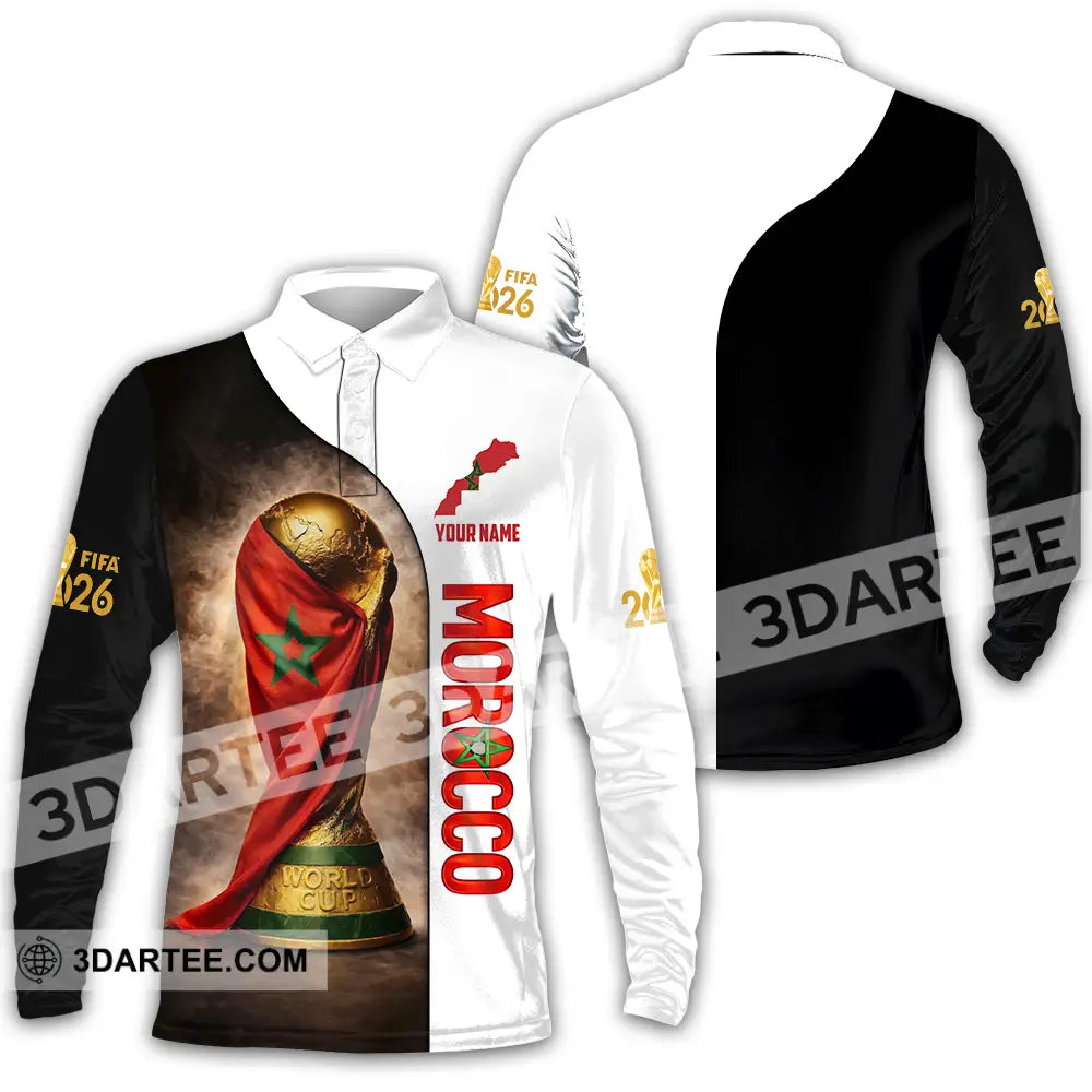 Unisex Shirt - Custom Morocco 3D Shirt Long Sleeve Polo / S T-shirt