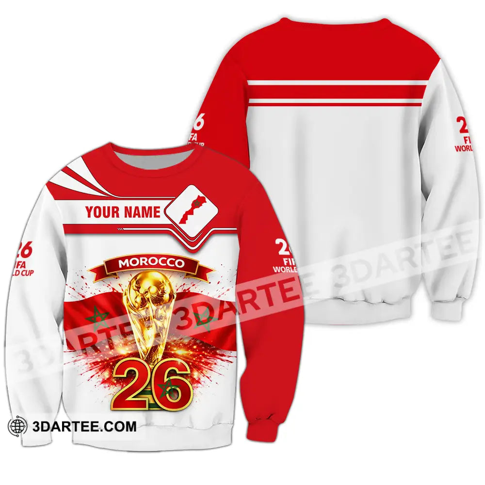 Unisex Shirt - Custom Morocco World Cup 2026 3D Shirt - Long Sleeve / S - T-shirt