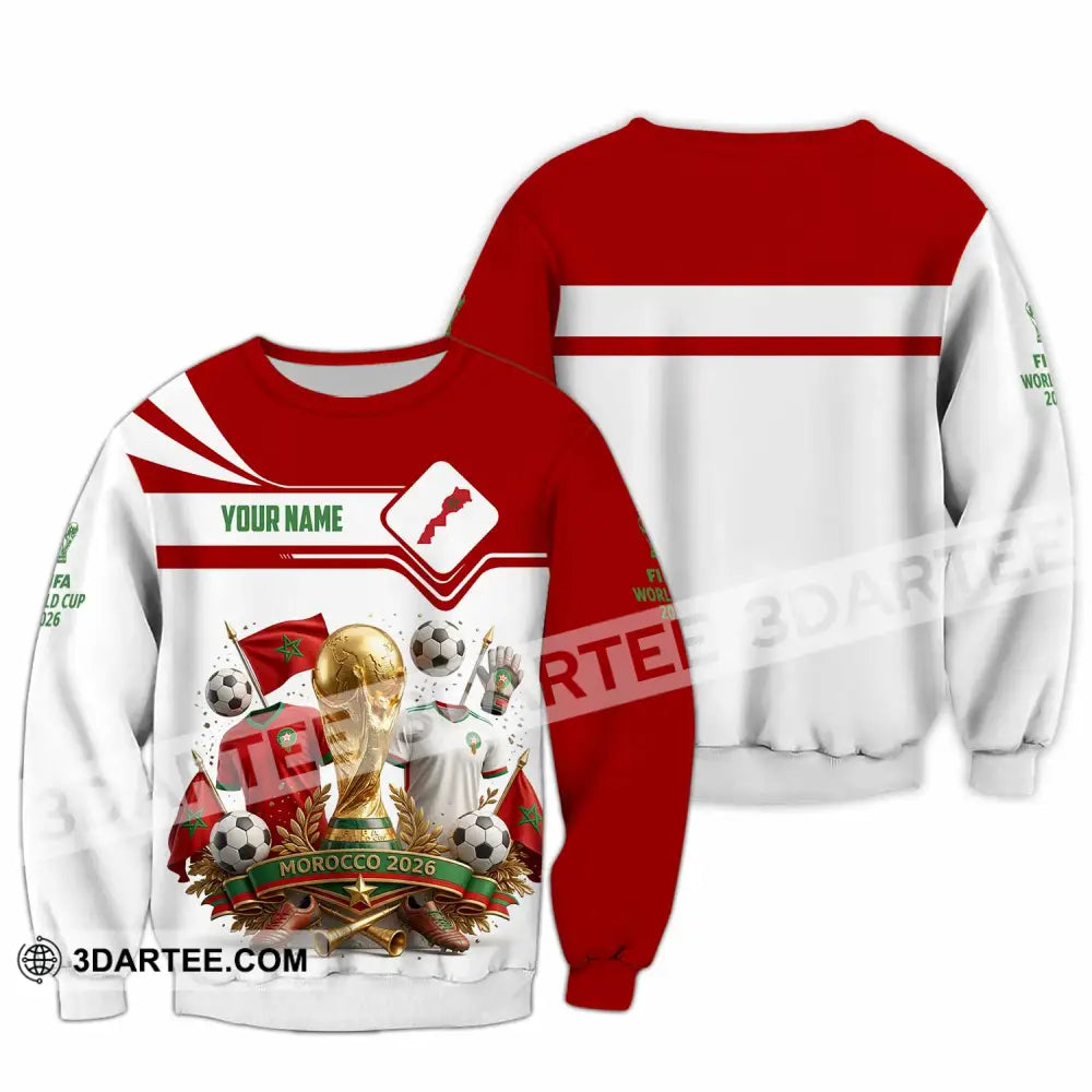 Unisex Shirt - Custom Morocco World Cup 2026 3D Shirt - Long Sleeve / S - T-shirt