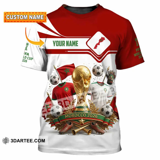 Unisex Shirt - Custom Morocco World Cup 2026 3D Shirt - T-shirt